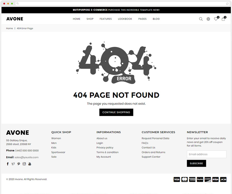 404 Not Found Page