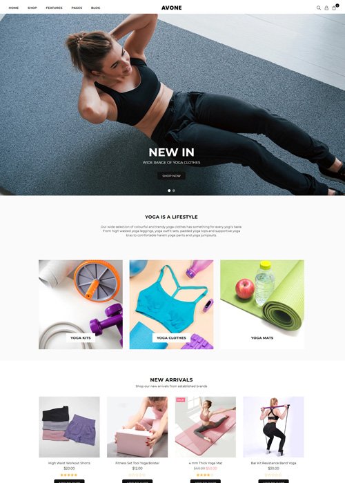 Avone Theme Yoga Shop