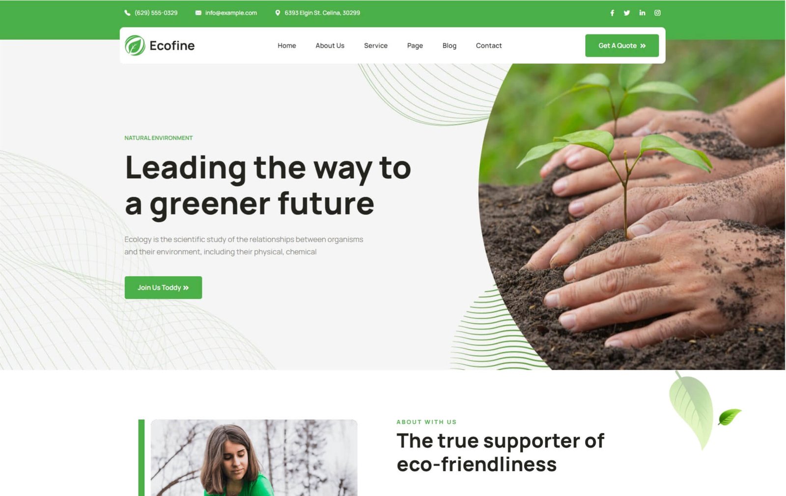 Ecofine - Ecology & Environment HTML Template