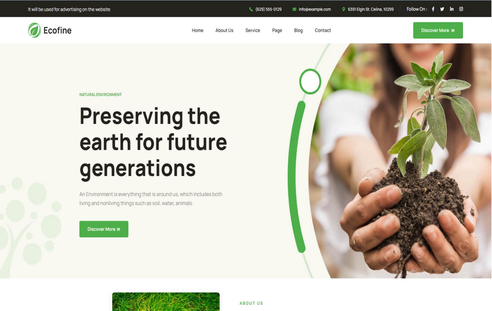 Ecofine - Ecology & Environment HTML Template