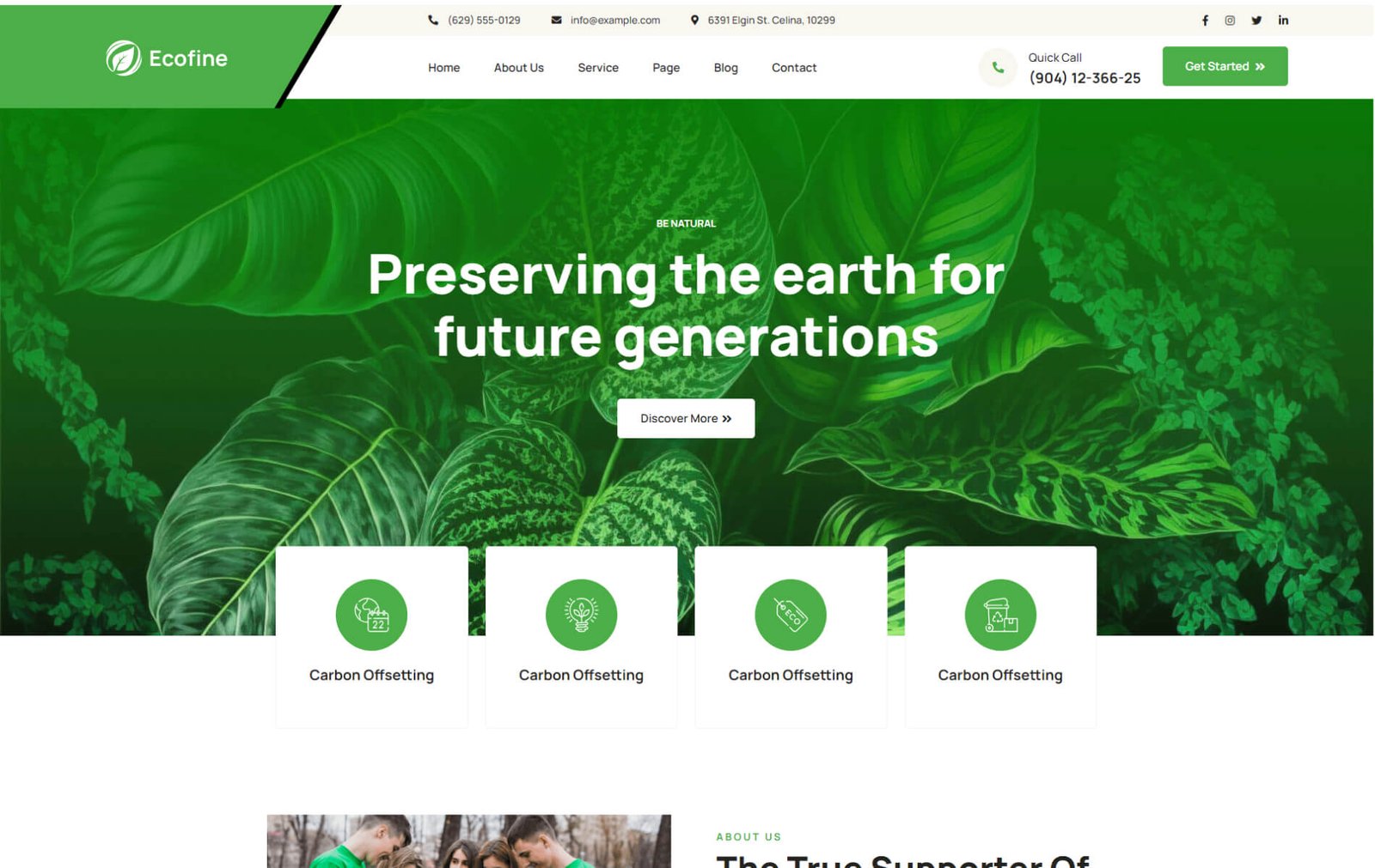 Ecofine - Ecology & Environment HTML Template