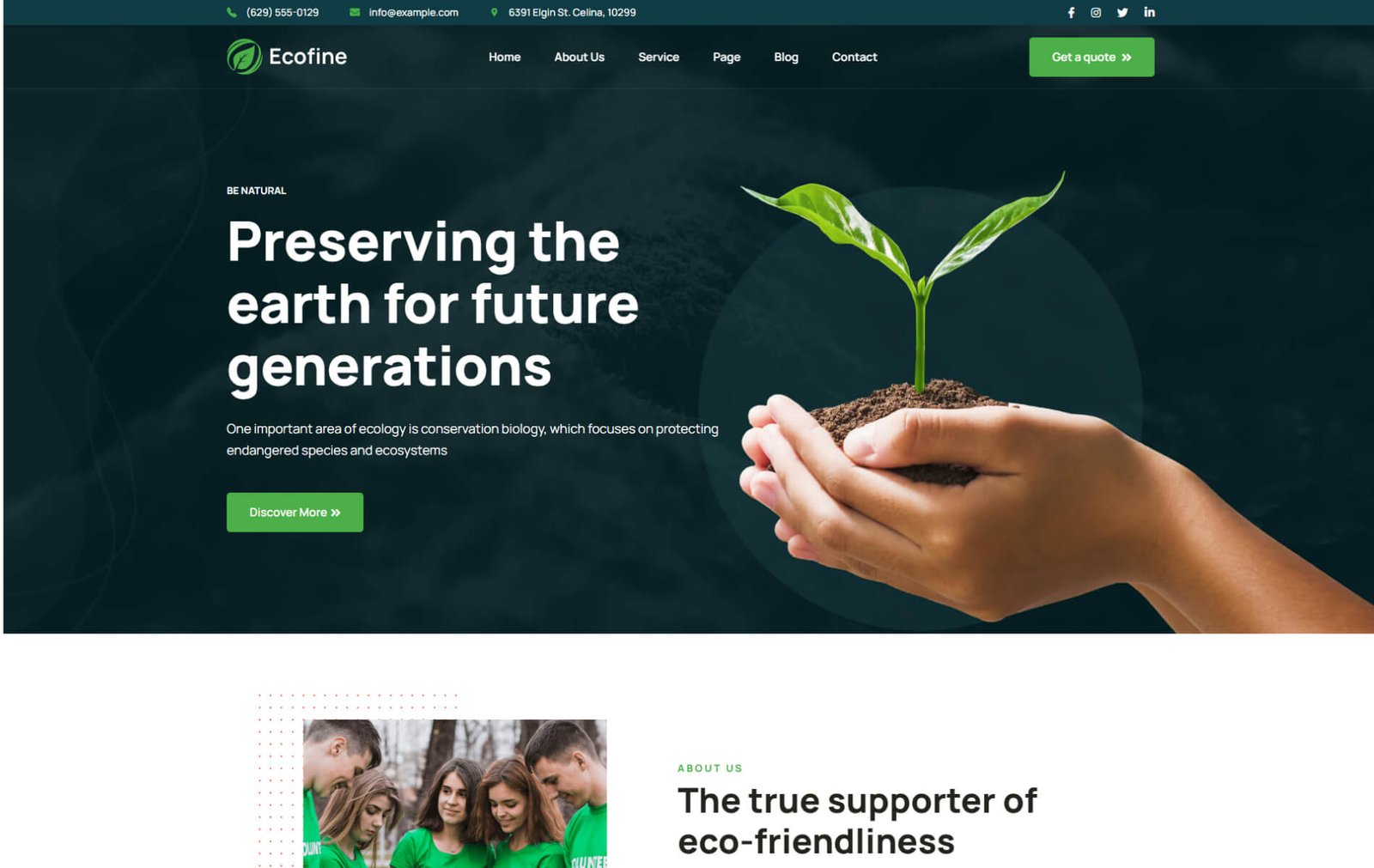 Ecofine - Ecology & Environment HTML Template