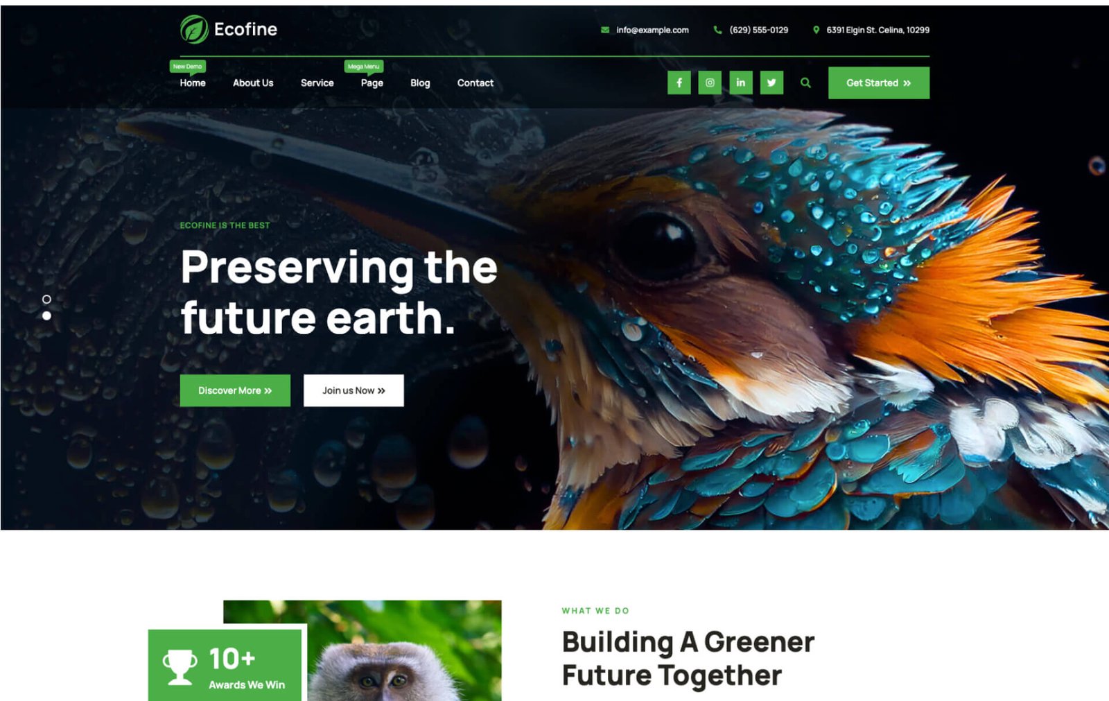 Ecofine - Ecology & Environment HTML Template