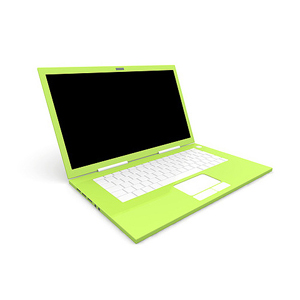 Green laptop