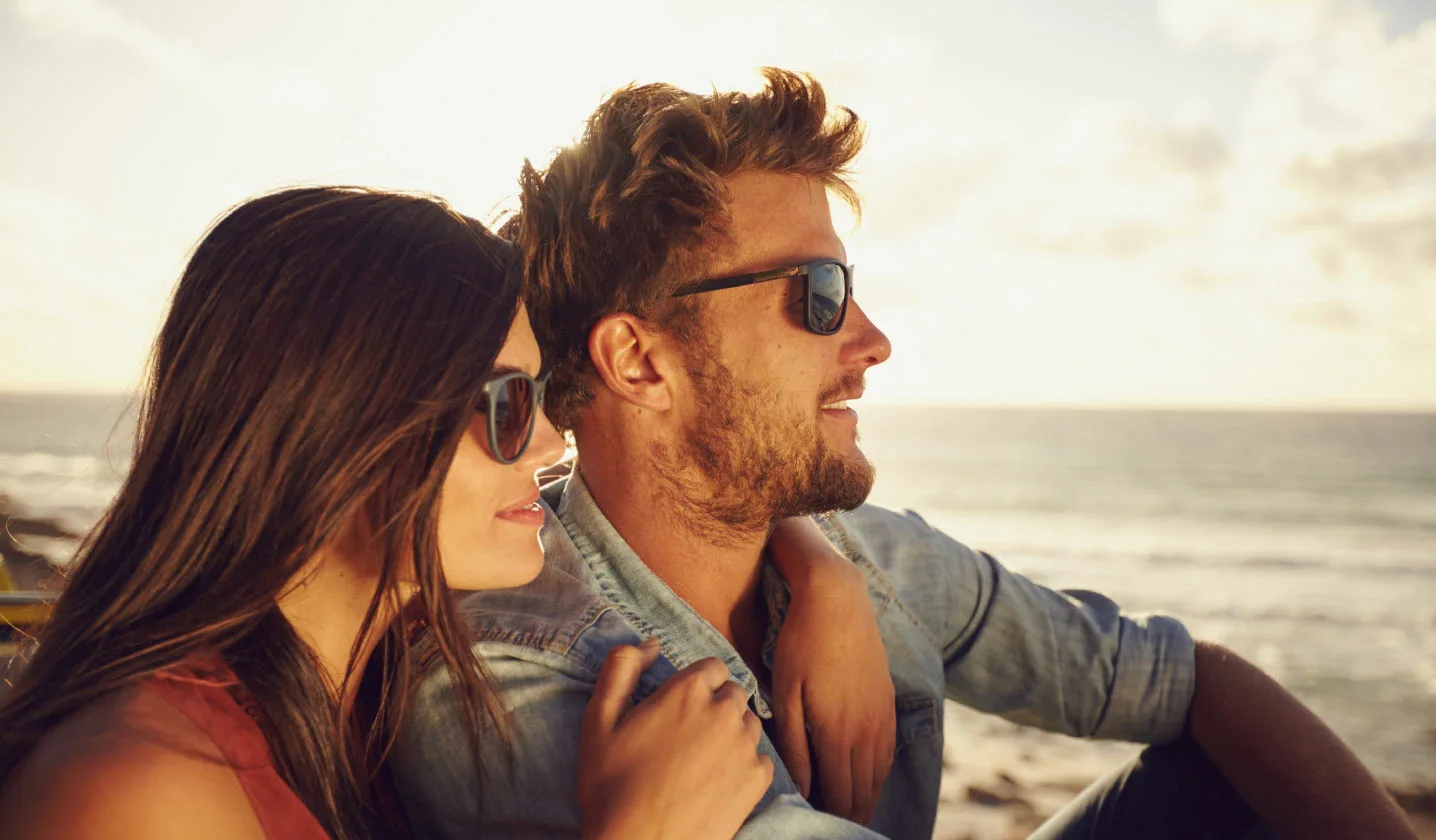 Couple on the beach.