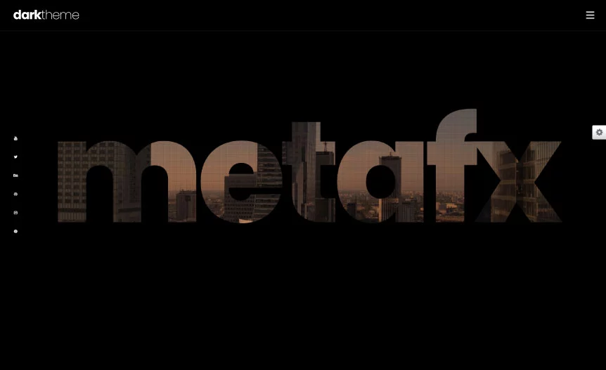 Screenshot of the demo website