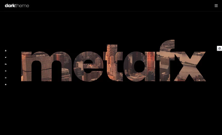Screenshot of the demo website