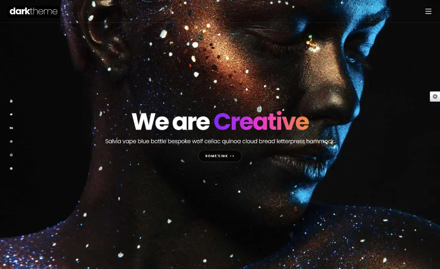 Screenshot of the demo website