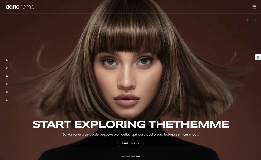 Screenshot of the demo website