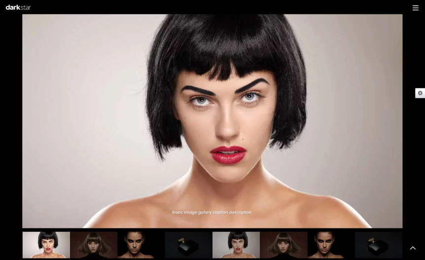 Screenshot of the demo website