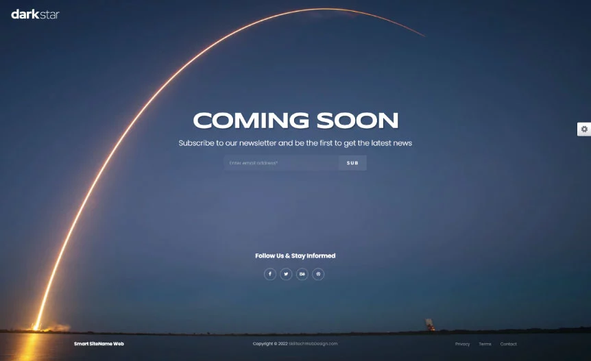 Screenshot of the demo website