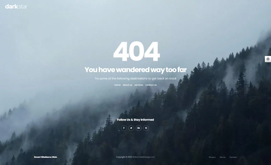 Screenshot of the demo website