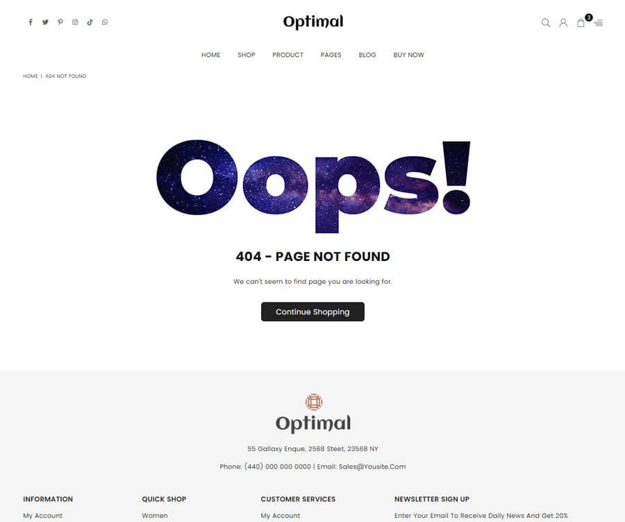 404 Not Found Page