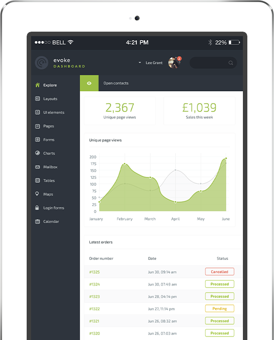 HTML app template