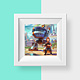 Tech Warrior Framed Art Print