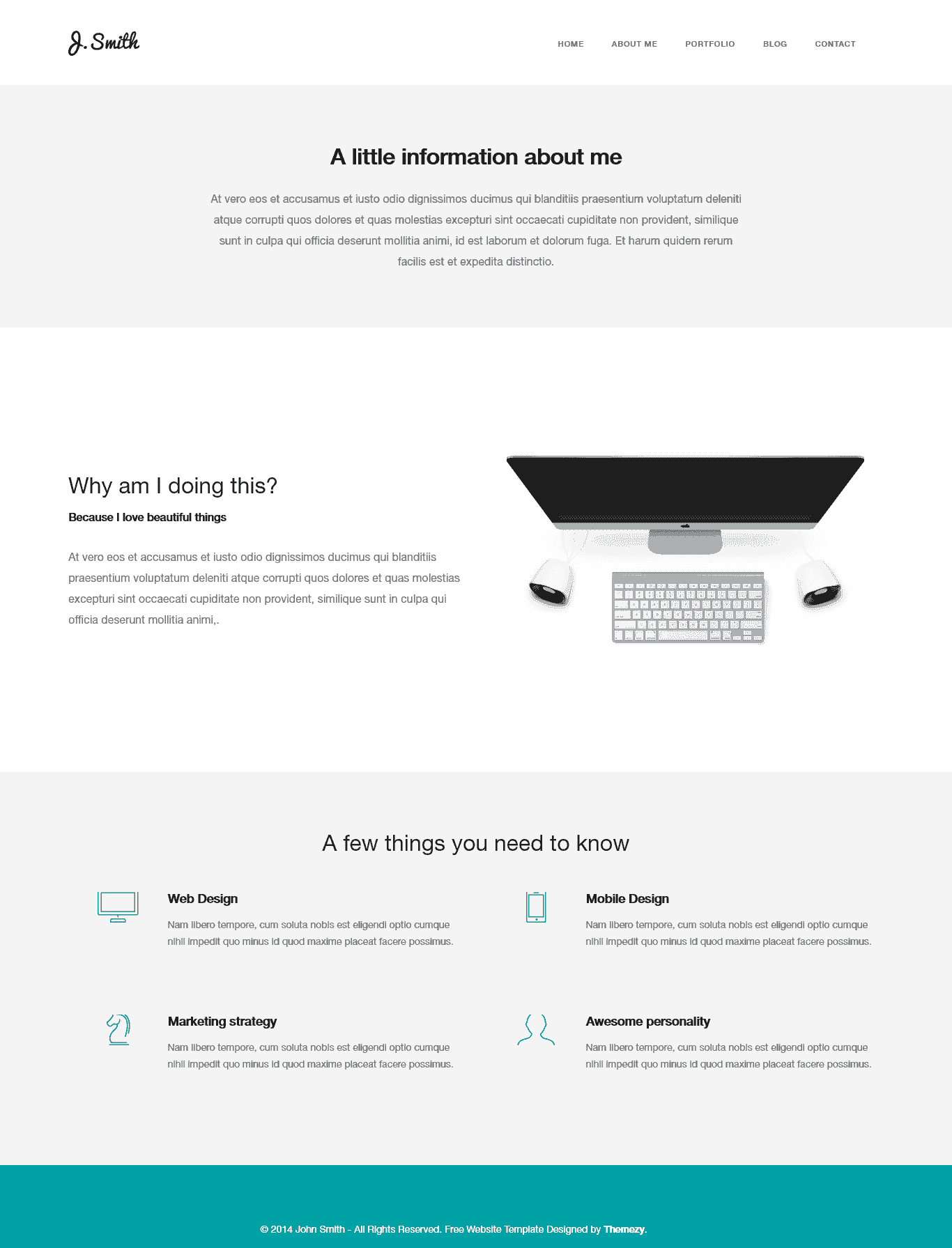 绿色设计师简历响应式网页模板免费下载html-血鸟社区