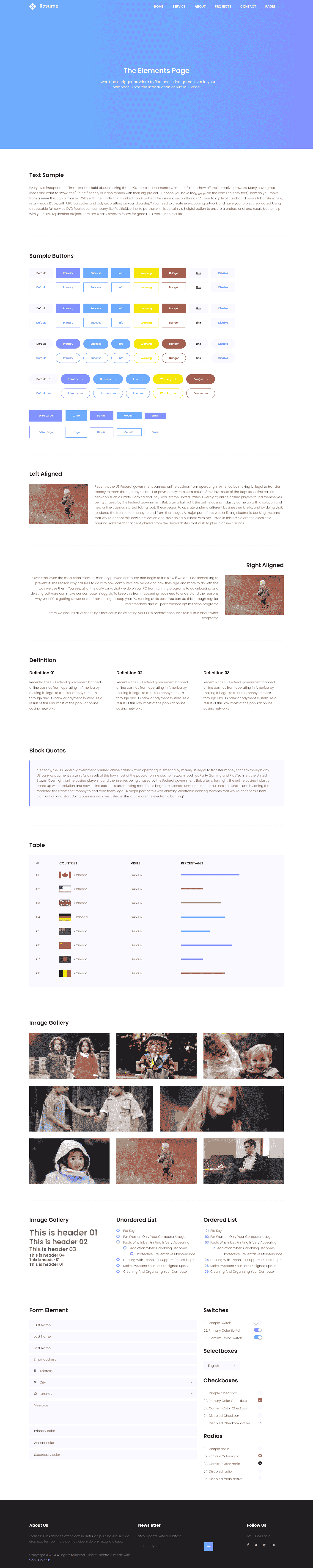 艺术总监简历展示响应式网页模板免费下载html-血鸟社区