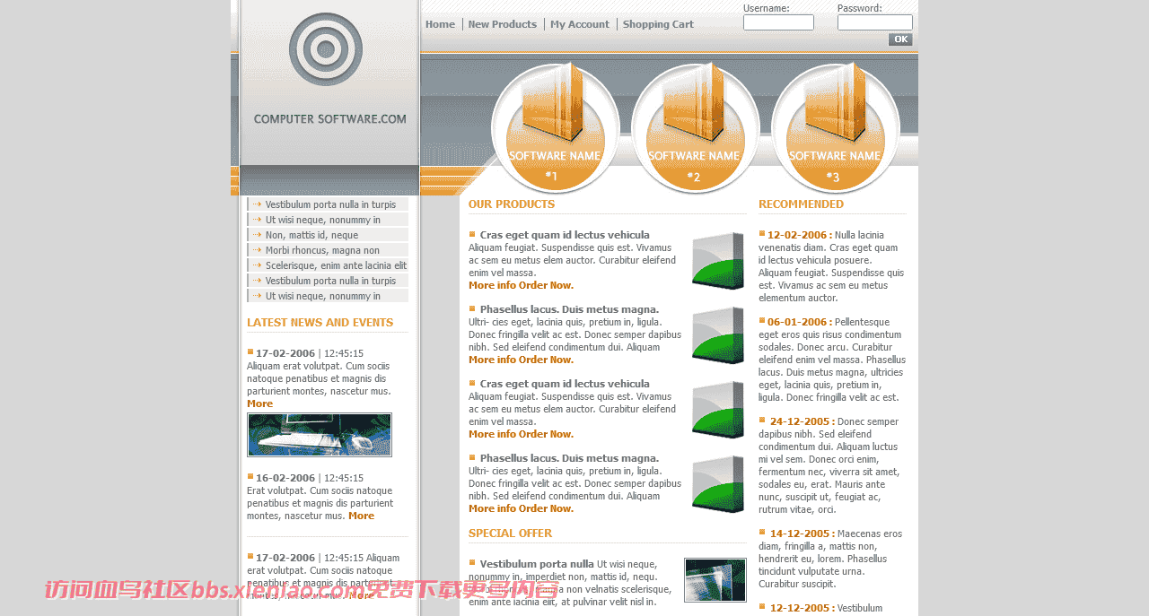 软件产品开发企业网站模板免费下载html-psd-血鸟社区