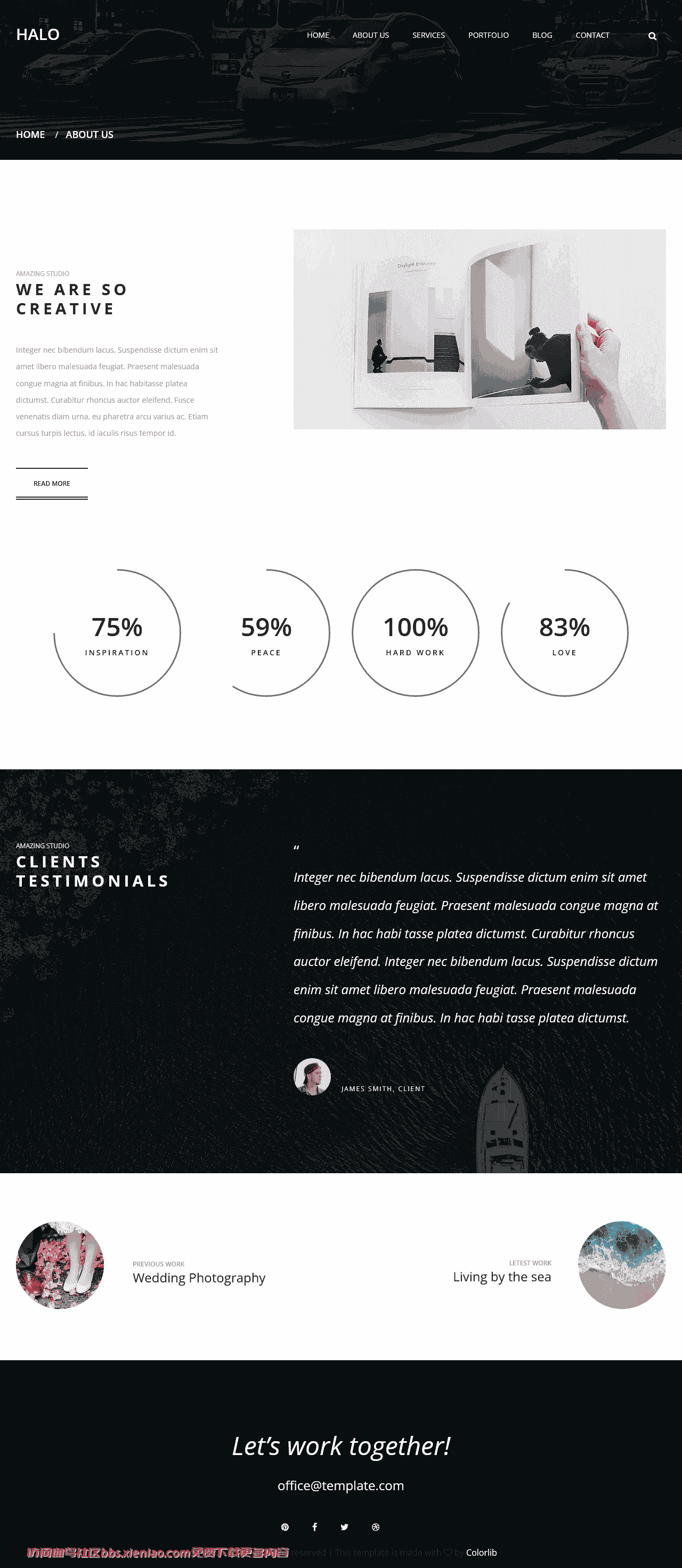 创意动态记录响应式网站模板免费下载html-血鸟社区