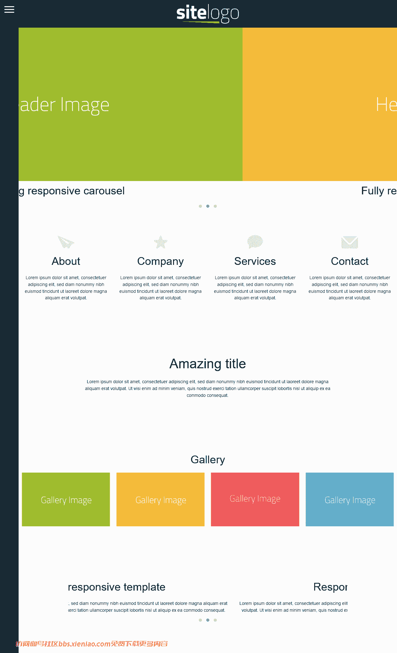 商务排版左侧导航网页模板免费下载html-血鸟社区