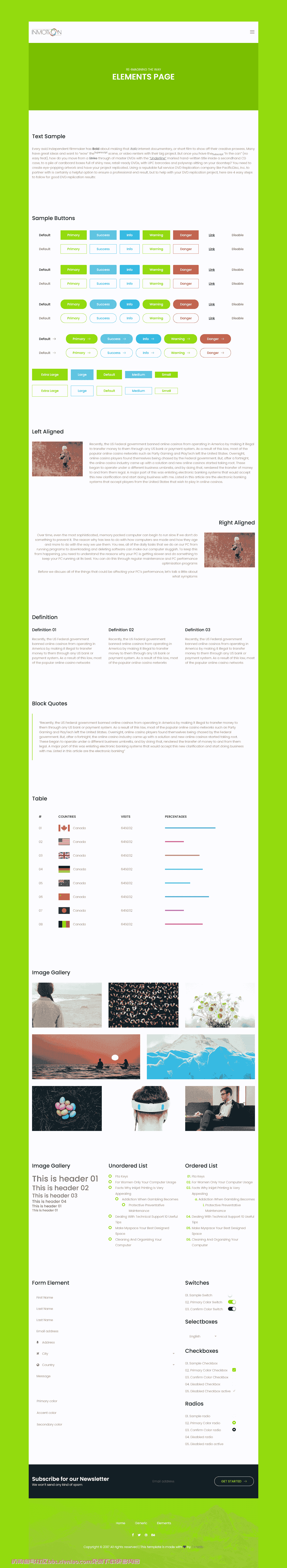 绿色创意运动产品响应式网页模板免费下载html-血鸟社区