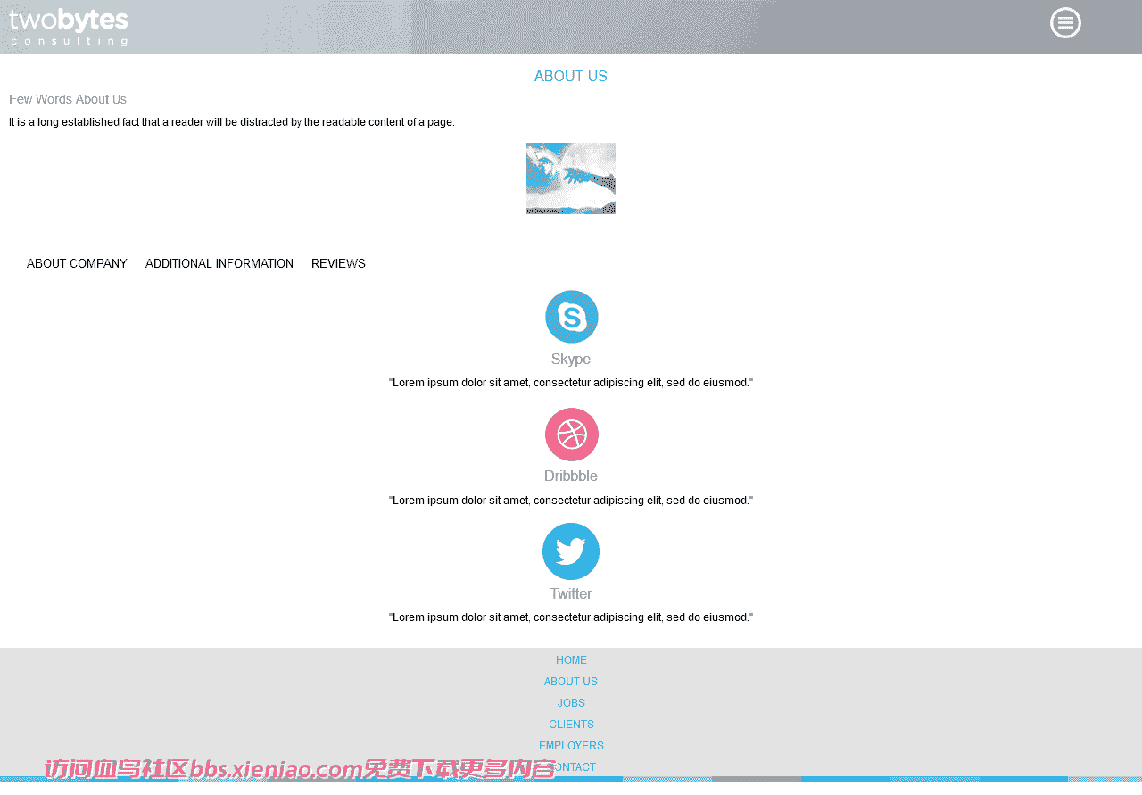 商业咨询管理公司响应式网页模板免费下载html-血鸟社区