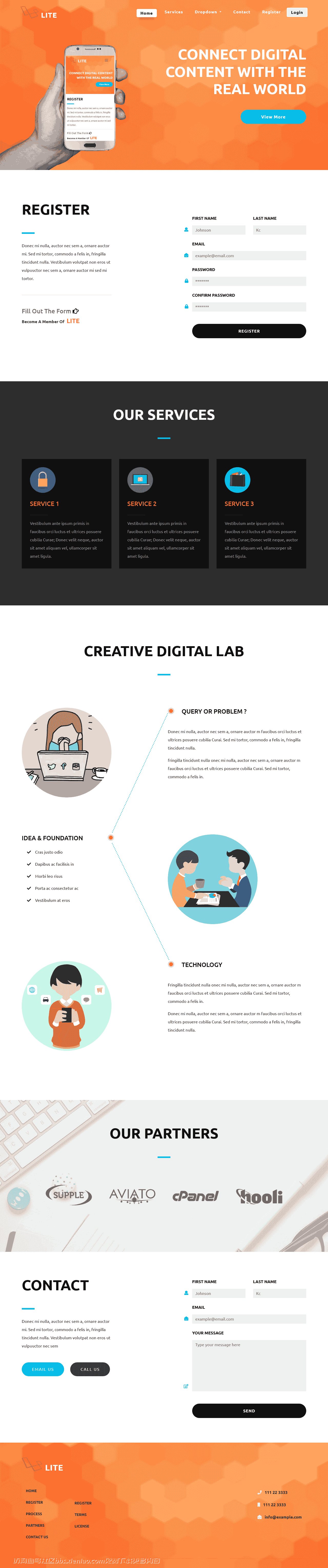 橙色产品展示企业响应式网页模板免费下载html-血鸟社区