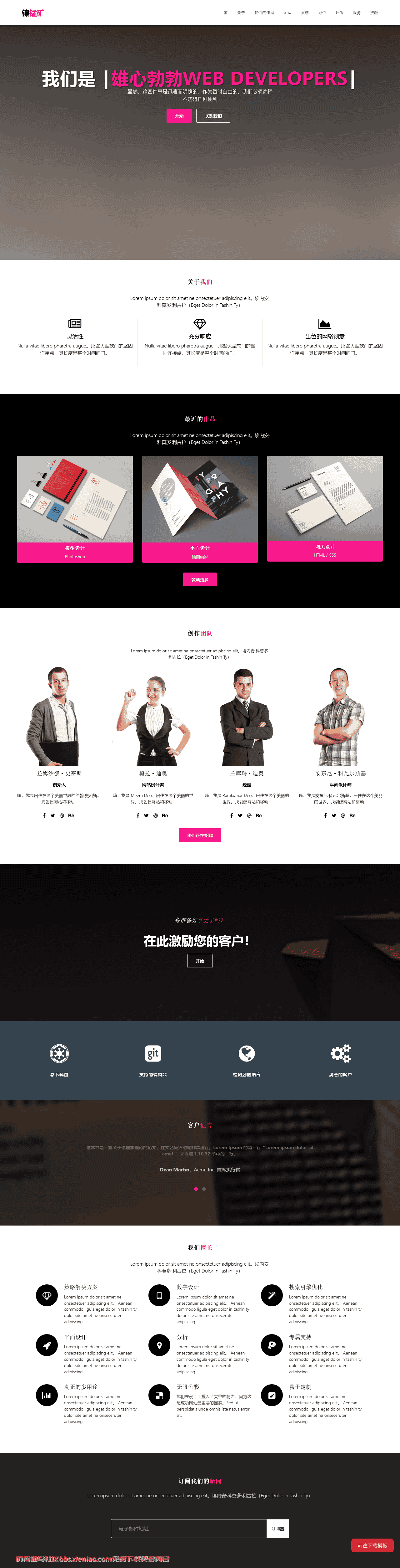 Business Bootstrap Design Multipurpose One Page Portfolio Services Software Webdesign Responsive html网站模板-血鸟社区