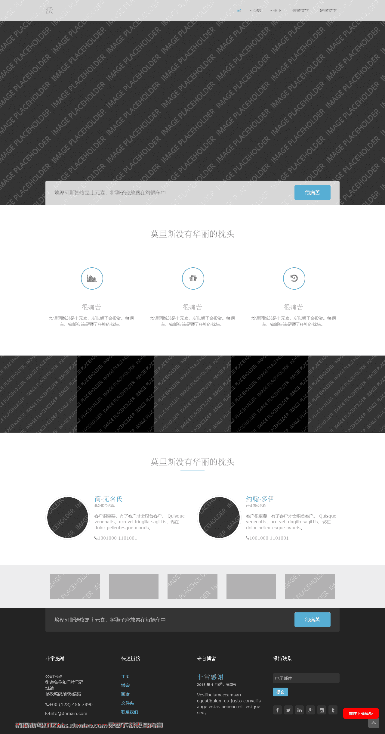 通信计算机设计互联网服务网页设计html网站模板-血鸟社区