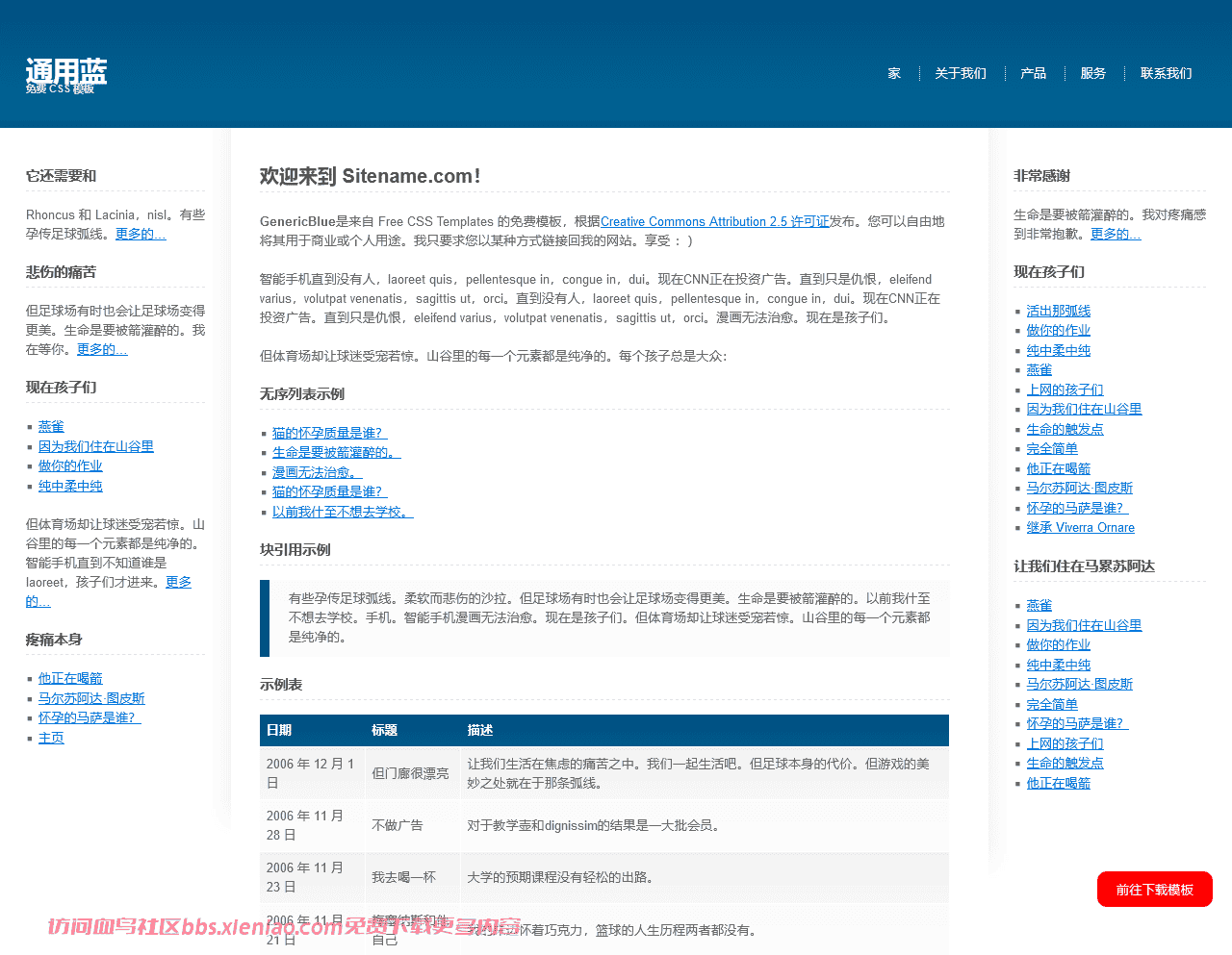 商业医疗门户html网站模板-血鸟社区