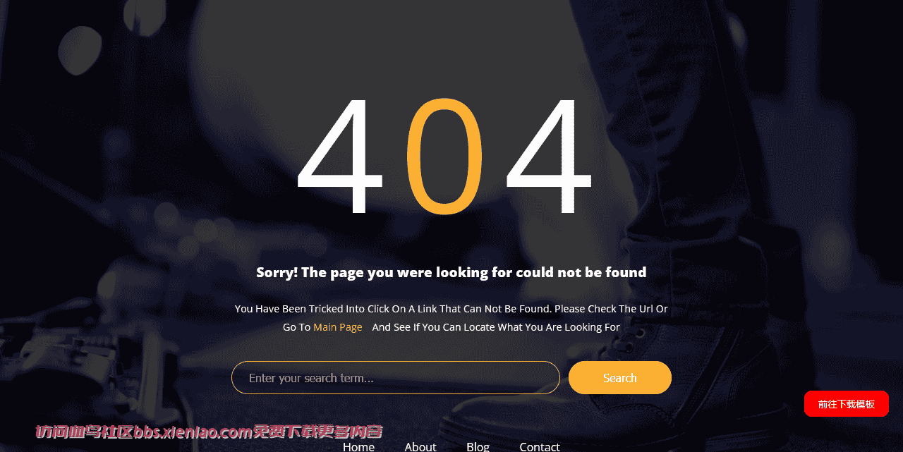 黑景404错误页面模板免费下载html-血鸟社区