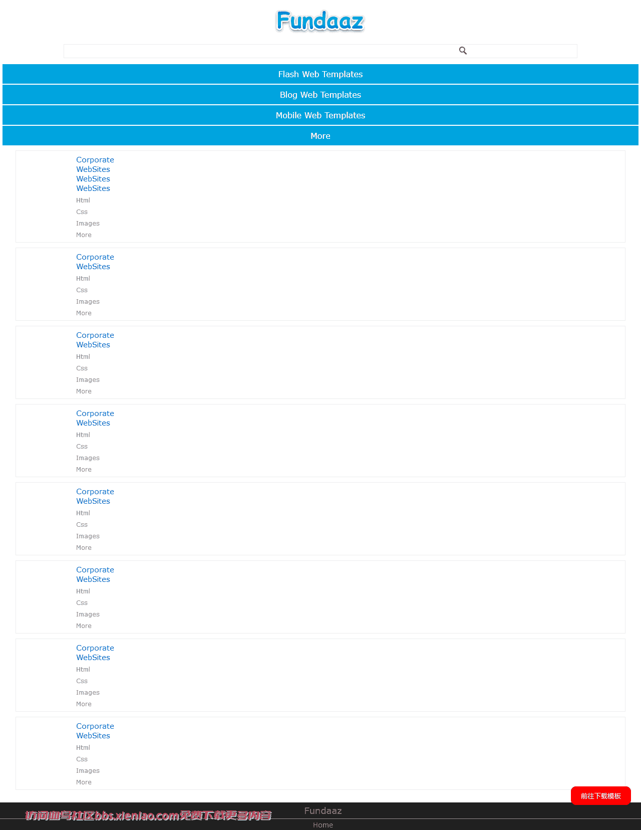 简洁图文列表网页模板免费下载html-血鸟社区