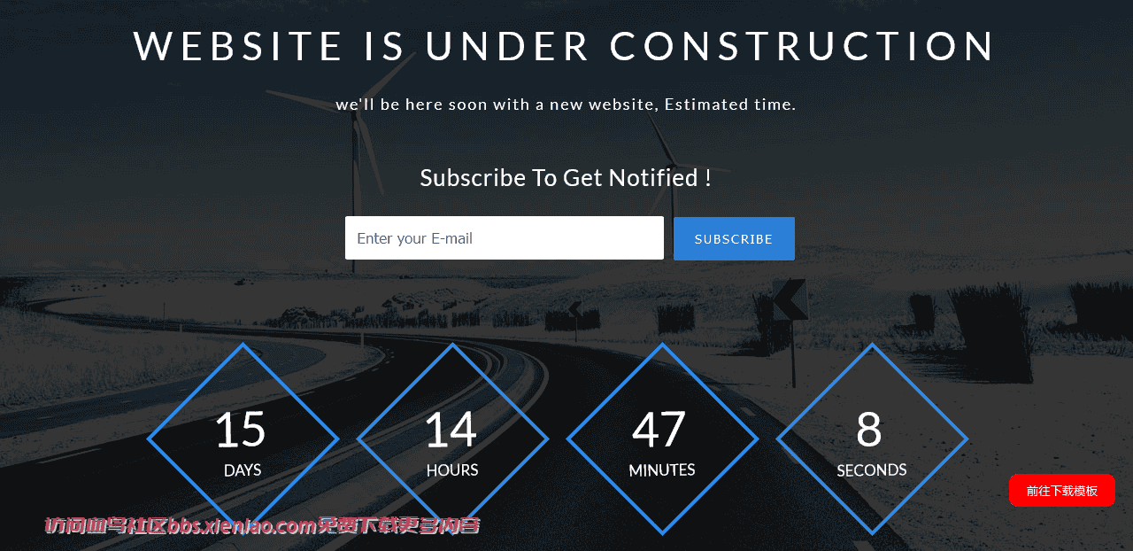 即将来临倒计时响应式网页模板免费下载html-血鸟社区