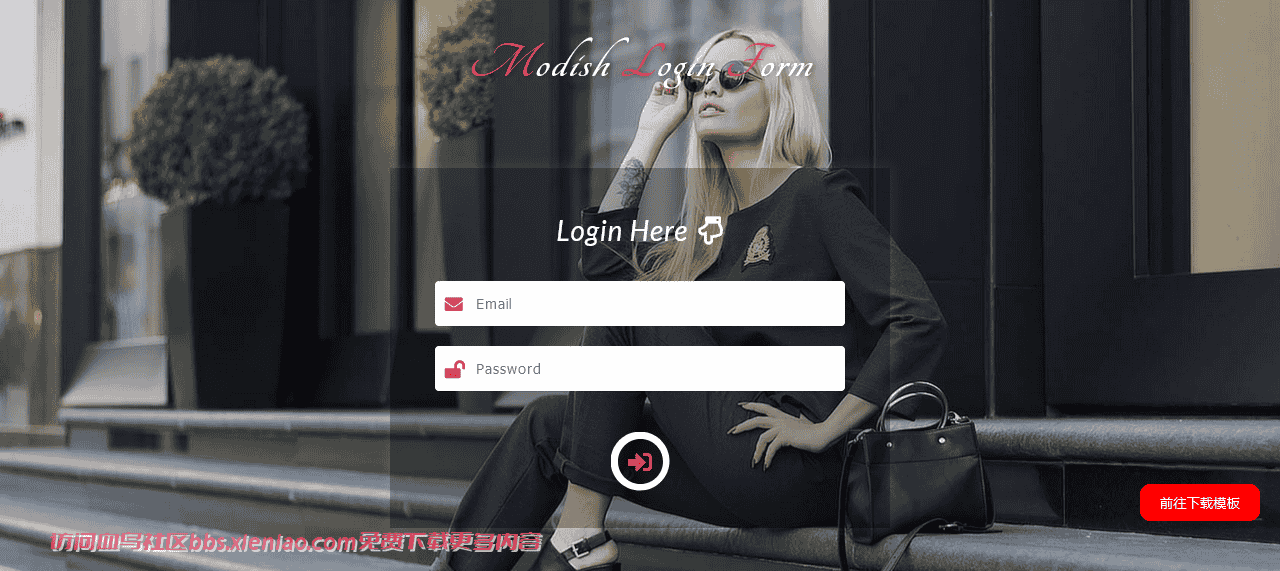 流行时尚登录框网页模板免费下载html-血鸟社区