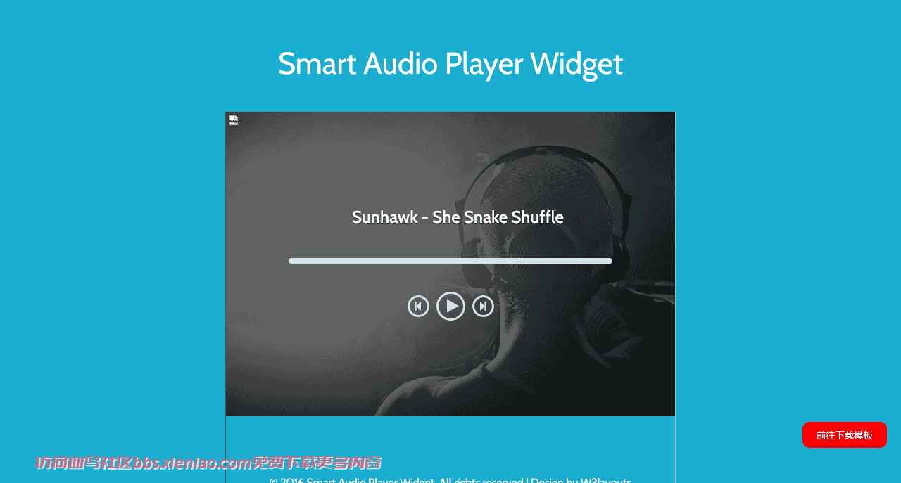 智能音频播放器组件网页模板免费下载html-血鸟社区