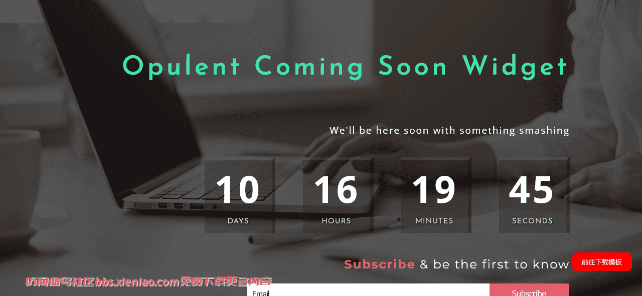 工作上线倒计时响应式网页模板免费下载html-血鸟社区