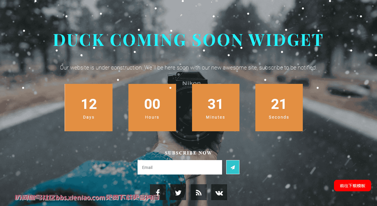 摄影展示倒计时响应式网页模板免费下载html-血鸟社区