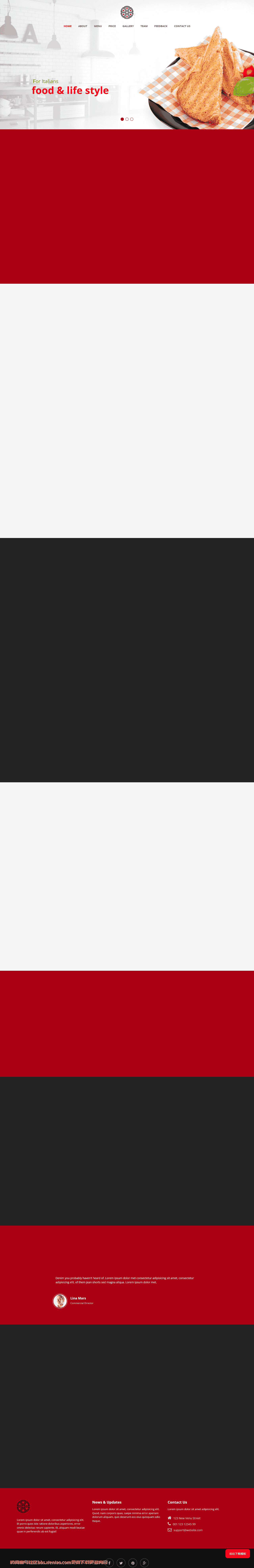 意大利风味餐厅响应式网页模板免费下载html-血鸟社区