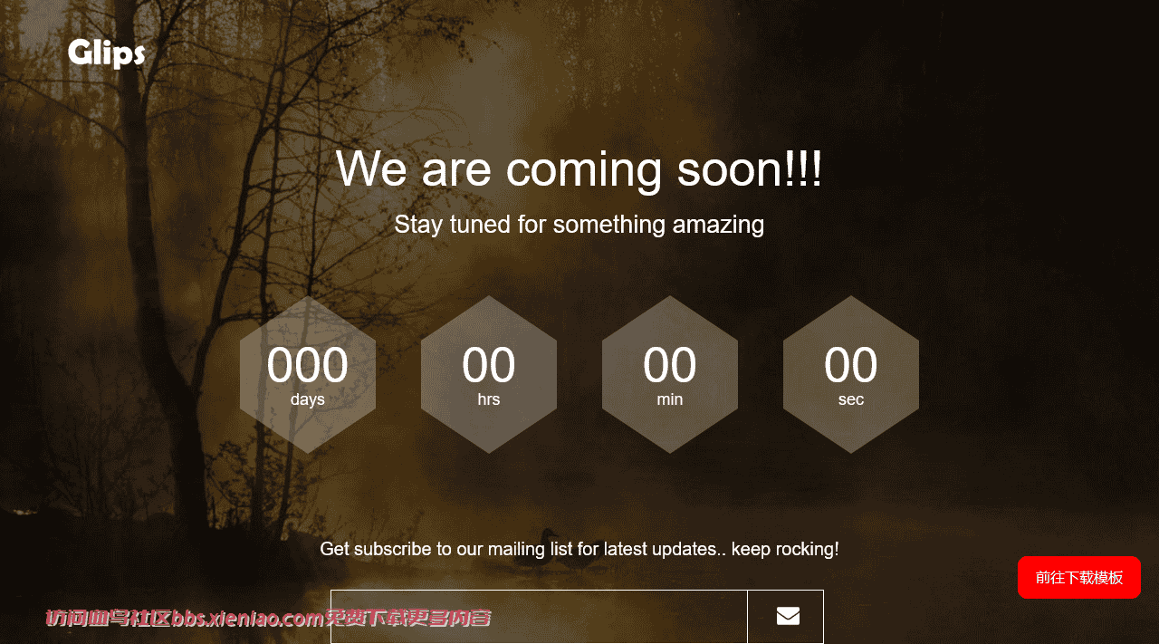 野蒙倒计时响应式网页模板免费下载html-血鸟社区