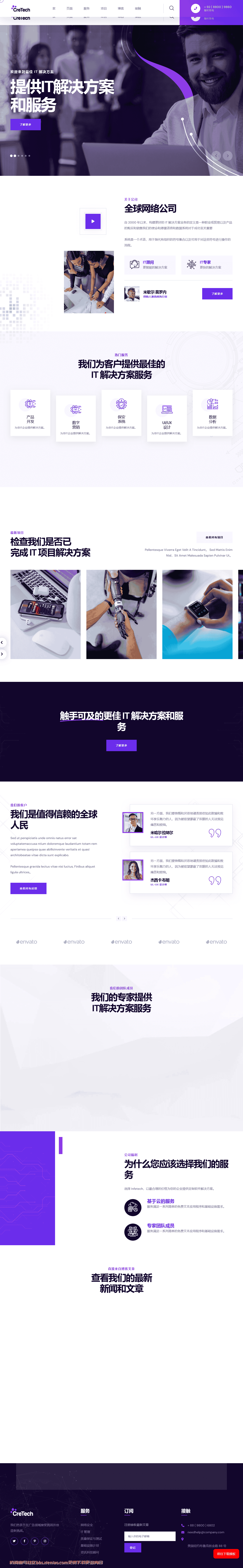 机构,网络,数字,IT 服务,安全,初创企业,技术html网站模板-血鸟社区